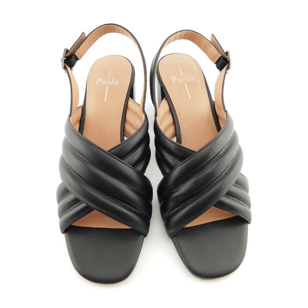New LINEA PAOLO Size 8 ISABEL Strappy Crossover Sandals‎ Heels Shoes